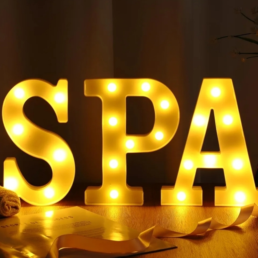 SPA Marquee Light Up Letters - Warm White NEW